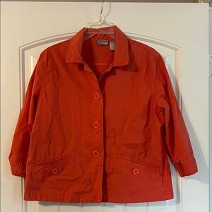 Chico's Vibrant Red Utility Jacket